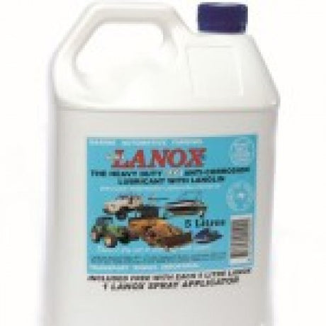 Inox - Mx4 Lanox Lanolin Lubricant 5 Litre, a premium anti-corrosion solution for metal surfaces, ensuring smooth operation.