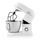 Sunbeam Stand Mixer in white with 850W motor, 5L bowl, planetary mixing, and 8-speed settings for versatile baking.