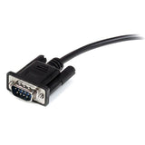 2m Black Straight Through DB9 RS232 Serial Cable - M/F