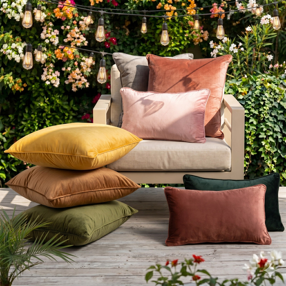 Renee Taylor Icon Velvet Cushion Twin Pack 30 x 50 Cms Polyester Filled Steel