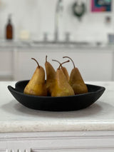 Round Serving Bowl - Organic Teak Yakisugi (30cm)