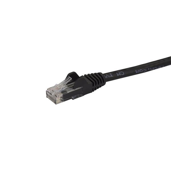 7.5 m black CAT6 patch cable with snagless connectors, optimized for 10 Gigabit networking and reliable signal integrity.