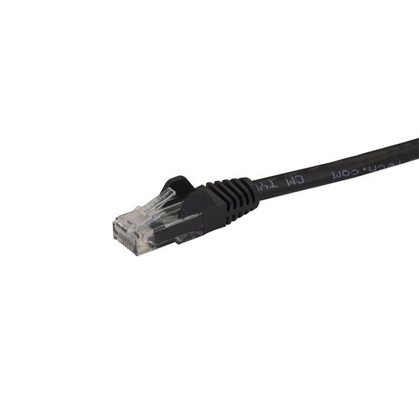 Cat6 Patch Cable with Snagless RJ45 Connectors - 0.5m, Black