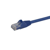 1.5 m blue CAT6 patch cord with snagless connectors, 100% copper wire, ETL verified for optimal 10 Gigabit network performance.