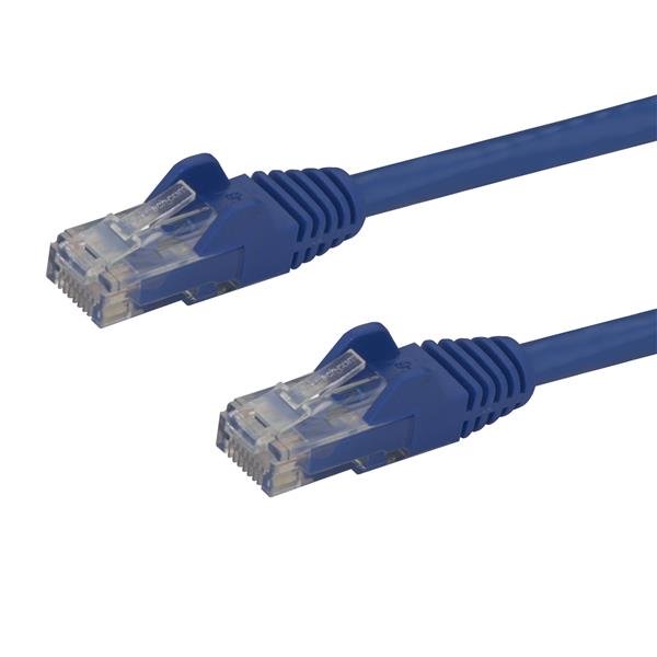 1.5 m blue CAT6 Ethernet cable with snagless connectors for high-speed 10 Gigabit network, ideal for gaming and streaming.