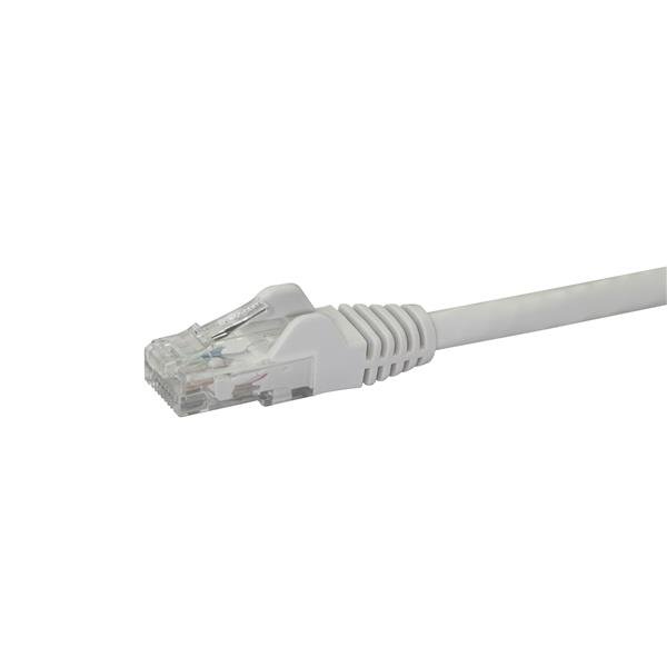 Cat6 Patch Cable, 10m, white, featuring snagless RJ45 connectors and 100% copper for reliable Gigabit network performance.