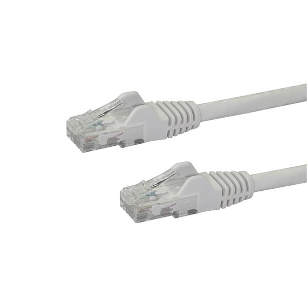 Cat6 Patch Cable with Snagless RJ45 Connectors - 10 m, White
