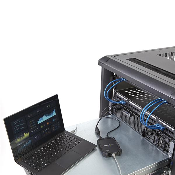 Laptop-to-Server KVM Console with Rugged Housing