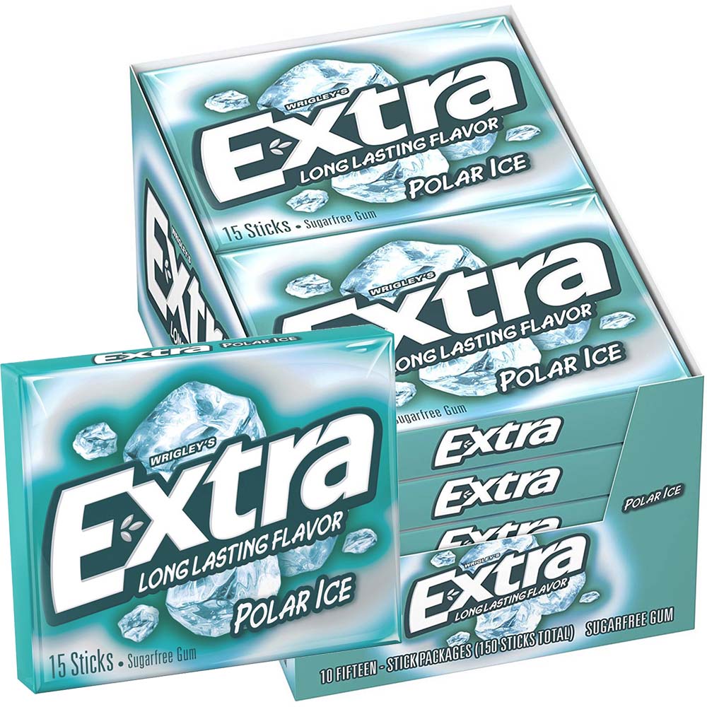 Wrigley’s Extra Polar Ice Gum 15’s - Box of 10 Packs