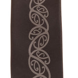 Black Maori Necktie with Grey Kowhaiwhai
