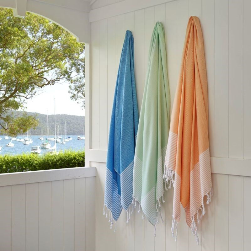 Baksana's marigold bamboo hamam wrap, soft, absorbent, and lightweight, perfect for summer activities, 100 x 180 cm.