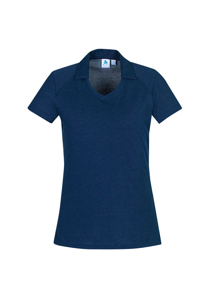 Byron Womens Short Sleeve Polo - Steel Blue
