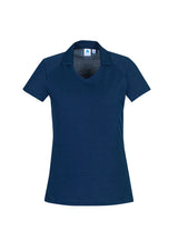 Byron Womens Short Sleeve Polo - Steel Blue
