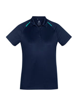 Academy Womens Short Sleeve Polo - Navy/Teal