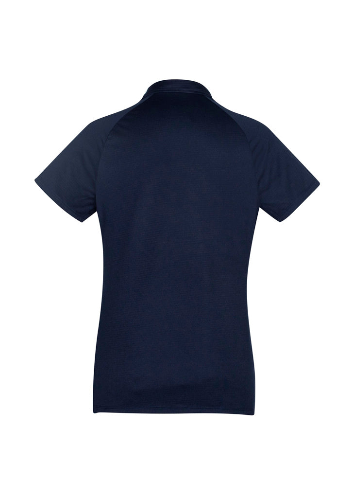 Academy Womens Short Sleeve Polo - Navy/White