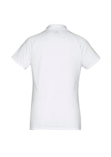 Academy Womens Short Sleeve Polo - White/Silver