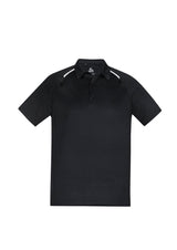 Academy Mens Short Sleeve Polo - Black/White
