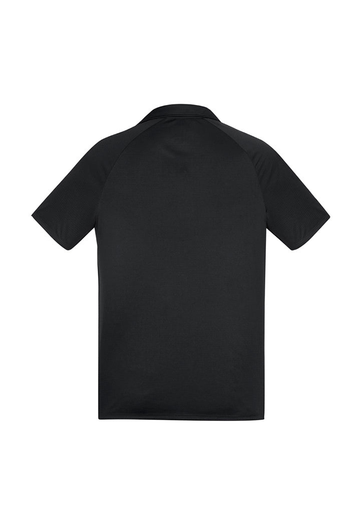 Academy Mens Short Sleeve Polo - Black/White