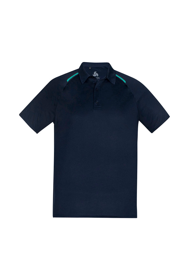 Academy Mens Short Sleeve Polo - Navy/Teal
