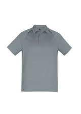 Academy Mens Short Sleeve Polo - Silver/Charcoal