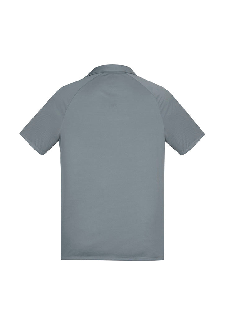 Academy Mens Short Sleeve Polo - Silver/Charcoal
