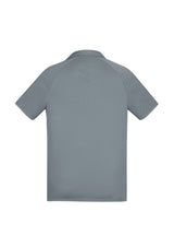 Academy Mens Short Sleeve Polo - Silver/Charcoal