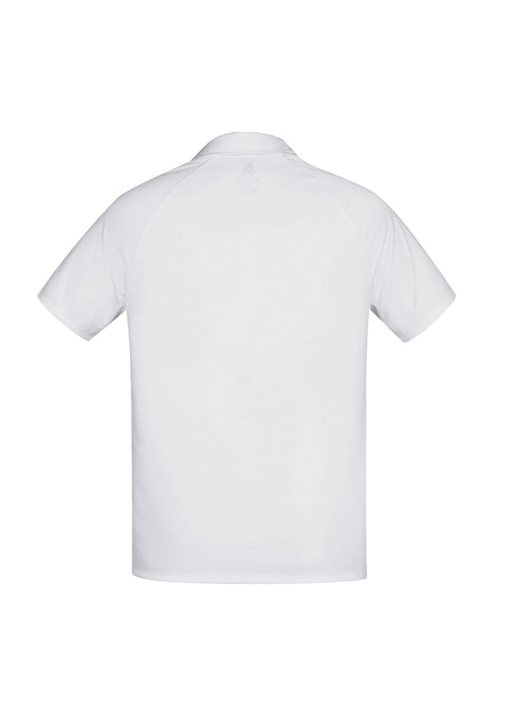 Academy Mens Short Sleeve Polo - White/Silver