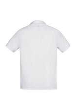 Academy Mens Short Sleeve Polo - White/Silver