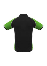 Nitro Mens Short Sleeve Polo - Black/Green/White