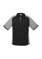 Nitro Mens Short Sleeve Polo - Black/Grey/White