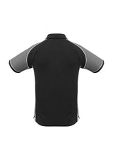Nitro Mens Short Sleeve Polo - Black/Grey/White