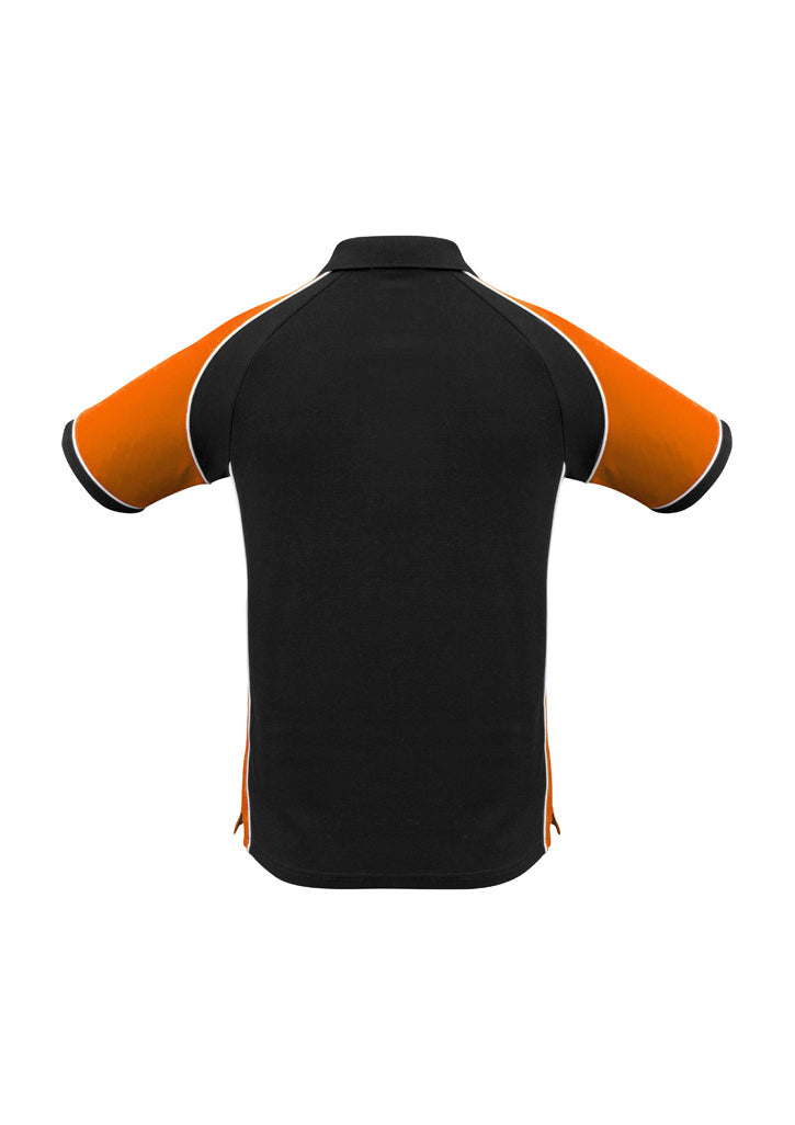 Nitro Mens Short Sleeve Polo - Black/Orange/White