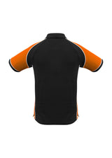 Nitro Mens Short Sleeve Polo - Black/Orange/White