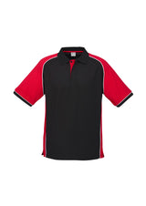 Nitro Mens Short Sleeve Polo - Black/Red/White