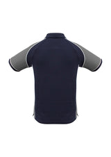 Nitro Mens Short Sleeve Polo - Navy/Grey/White
