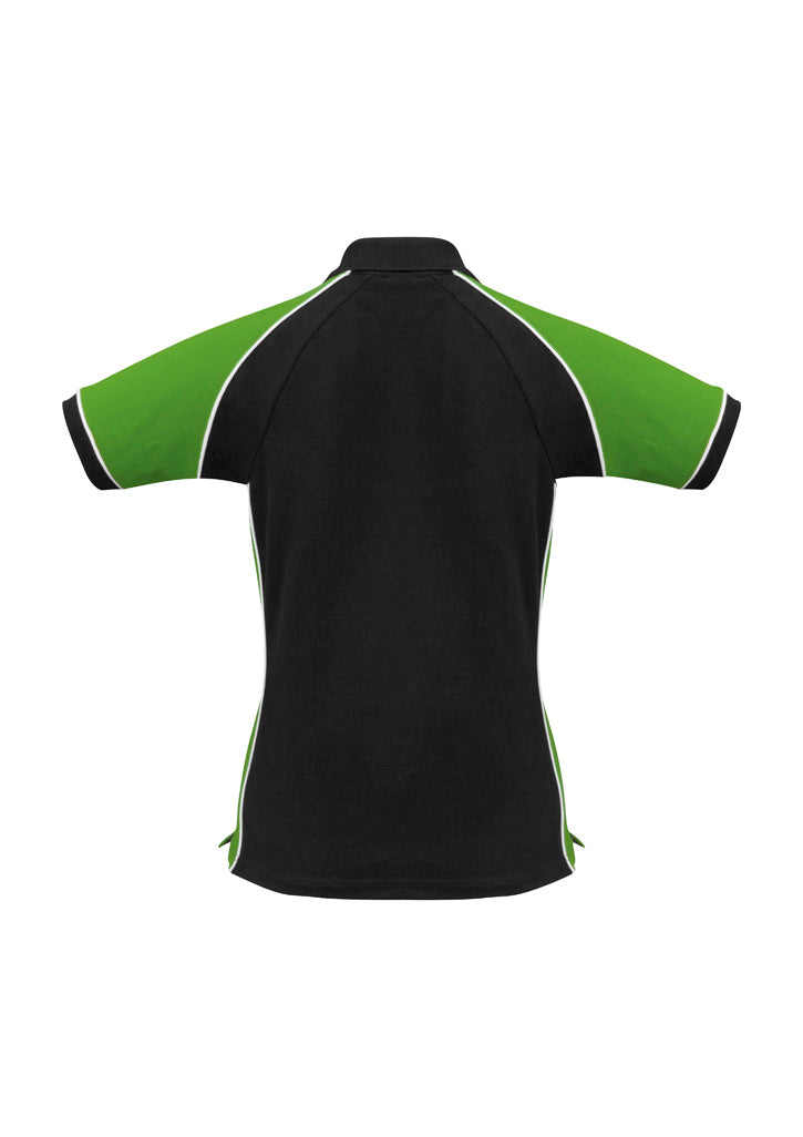 Nitro Womens Short Sleeve Polo - Black/Green/White