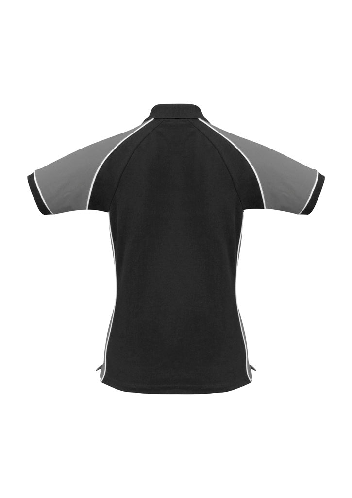 Nitro Womens Short Sleeve Polo - Black/Grey/White
