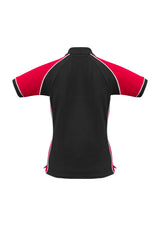 Nitro Womens Short Sleeve Polo - Black/Red/White