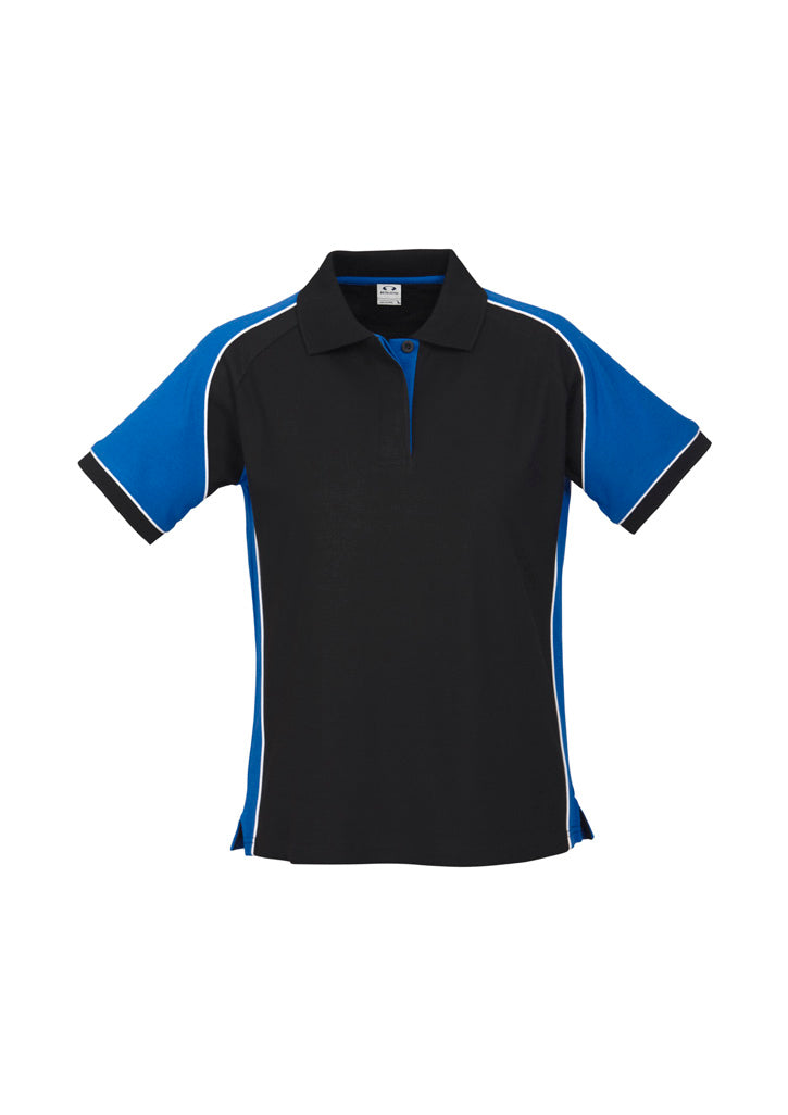 Nitro Womens Short Sleeve Polo - Black/Royal/White