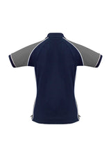Nitro Womens Short Sleeve Polo - Navy/Grey/White