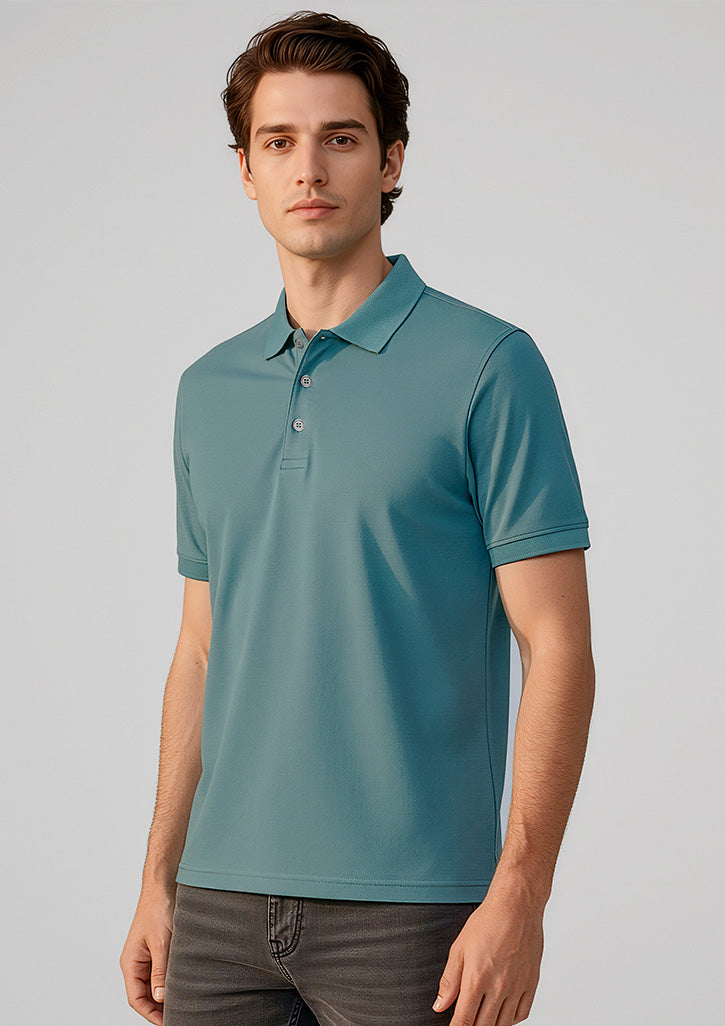 City Mens Short Sleeve Polo - Black