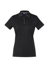 Ladies Aston Polo - Black/Silver Grey (Size 16)