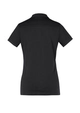 Aston Womens Short Sleeve Polo - Black/Silver Grey
