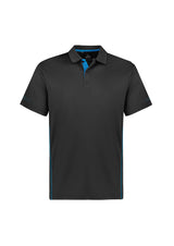 Balance Kids Short Sleeve Polo - Grey/Cyan