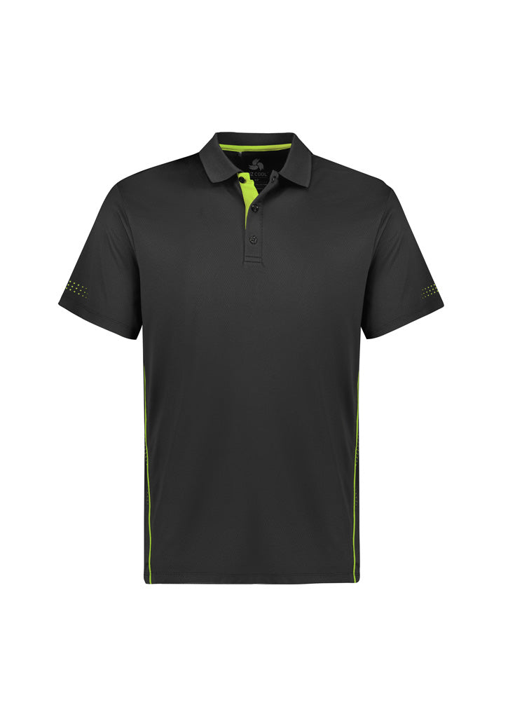 Balance Kids Short Sleeve Polo - Grey/Fluoro Lime