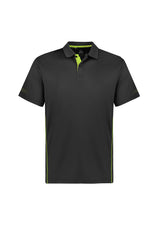 Balance Kids Short Sleeve Polo - Grey/Fluoro Lime