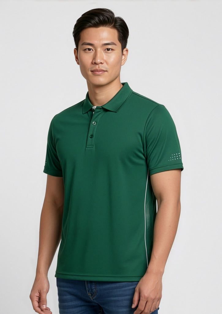 Balance Mens Short Sleeve Polo - Forest/White