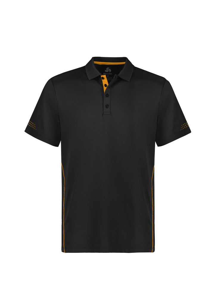 Balance Mens Short Sleeve Polo - Black/Gold