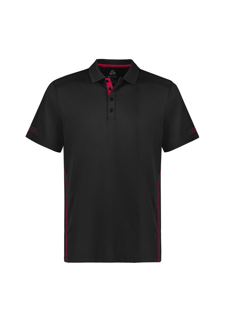 Balance Mens Short Sleeve Polo - Black/Red