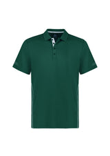 Balance Mens Short Sleeve Polo - Forest/White